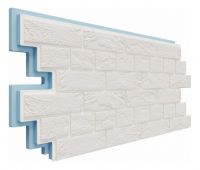 Фасадная термопанель Венецианский кирпич 40 мм - Белоснежный