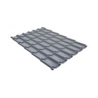 Металлочерепица классик 0,45 PE RAL 9006 бело-алюминиевый