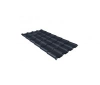 Металлочерепица камея 0,45 Drap RAL 7024 мокрый асфальт