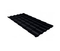 Металлочерепица кредо GL 0,5 Quarzit lite RAL 9005 черный