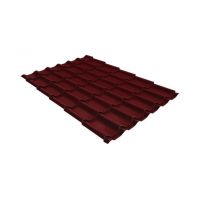 Металлочерепица модерн 0,45 PE RAL 3005 красное вино