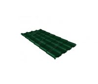 Металлочерепица камея 0,45 Drap RAL 6005 зеленый мох