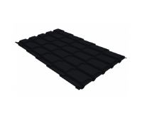 Металлочерепица квадро профи 0,45 Drap RAL 9005 черный