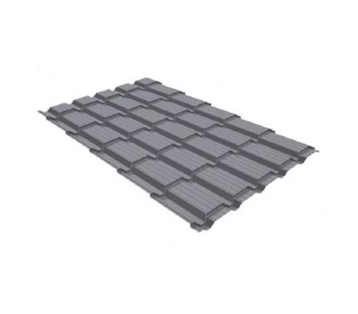 Металлочерепица квадро профи 0,5 Satin RAL 7004 сигнальный серый от производителя  Grand Line по цене 707 р