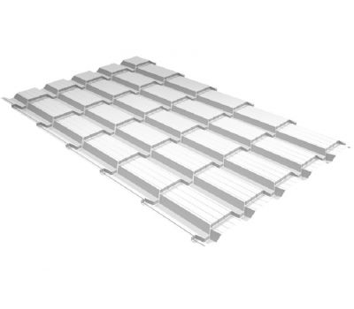 Металлочерепица квадро профи 0,5 Satin RAL 9003 сигнальный белый от производителя  Grand Line по цене 707 р