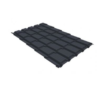 Металлочерепица квадро профи 0,5 GreenCoat Pural RR 23 темно-серый (RAL 7024) мокрый асфальт от производителя  Grand Line по цене 0 р