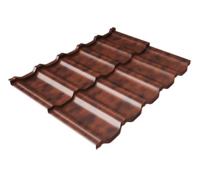 Металлочерепица модульная квинта Uno c 3D резом 0,45 Safari Twincolor Brown от производителя  Grand Line по цене 791 р